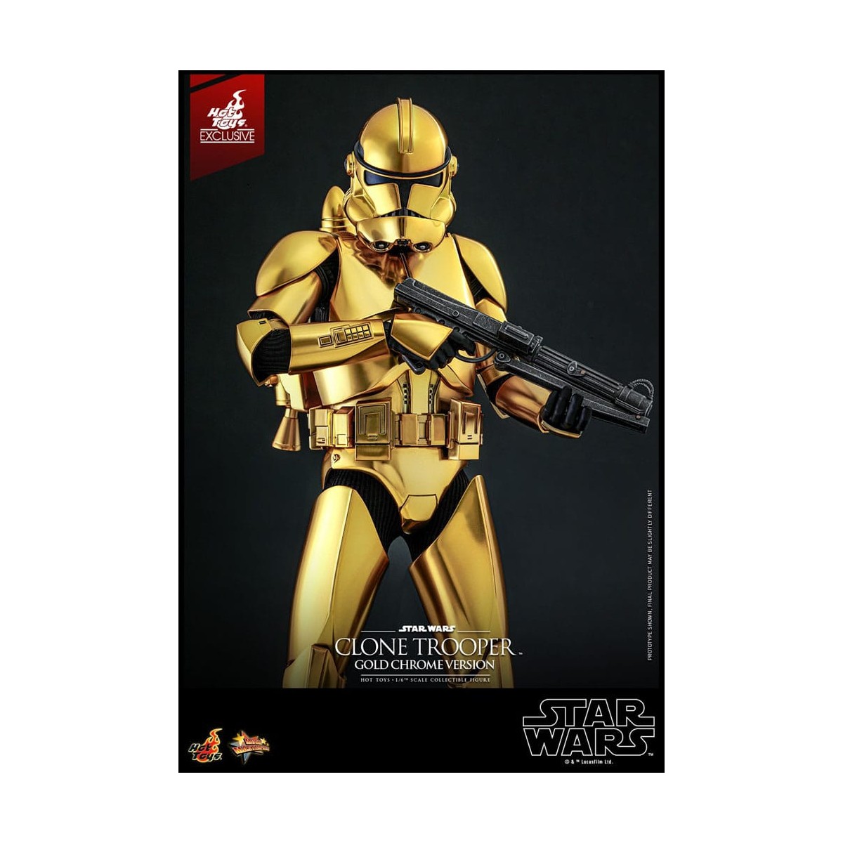 Hot toys Star Wars - Clone Trooper Versione Oro Cromo 1/6 Esclusiva della Fiera del Giocattolo