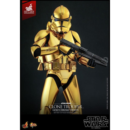 Hot toys Star Wars - Clone Trooper Versione Oro Cromo 1/6 Esclusiva della Fiera del Giocattolo