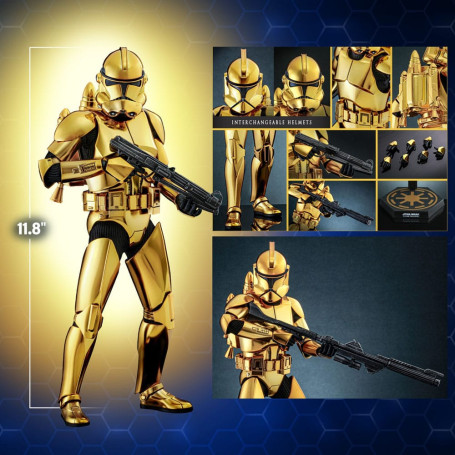 Hot toys Star Wars - Clone Trooper Versione Oro Cromo 1/6 Esclusiva della Fiera del Giocattolo