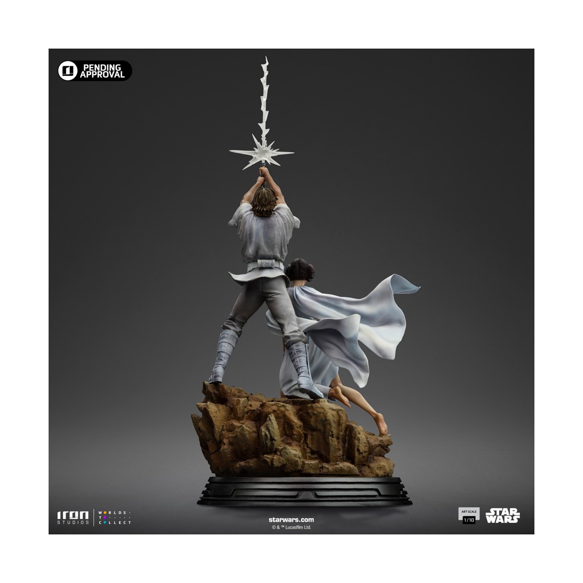 Iron Studios Star Wars - Poster cinematografico di Luke e Leia - Deluxe Art Scale 1/10