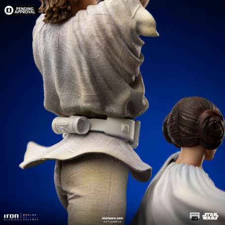 Iron Studios Star Wars - Poster cinematografico di Luke e Leia - Deluxe Art Scale 1/10