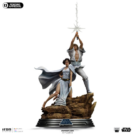 Iron Studios Star Wars - Poster cinematografico di Luke e Leia - Deluxe Art Scale 1/10