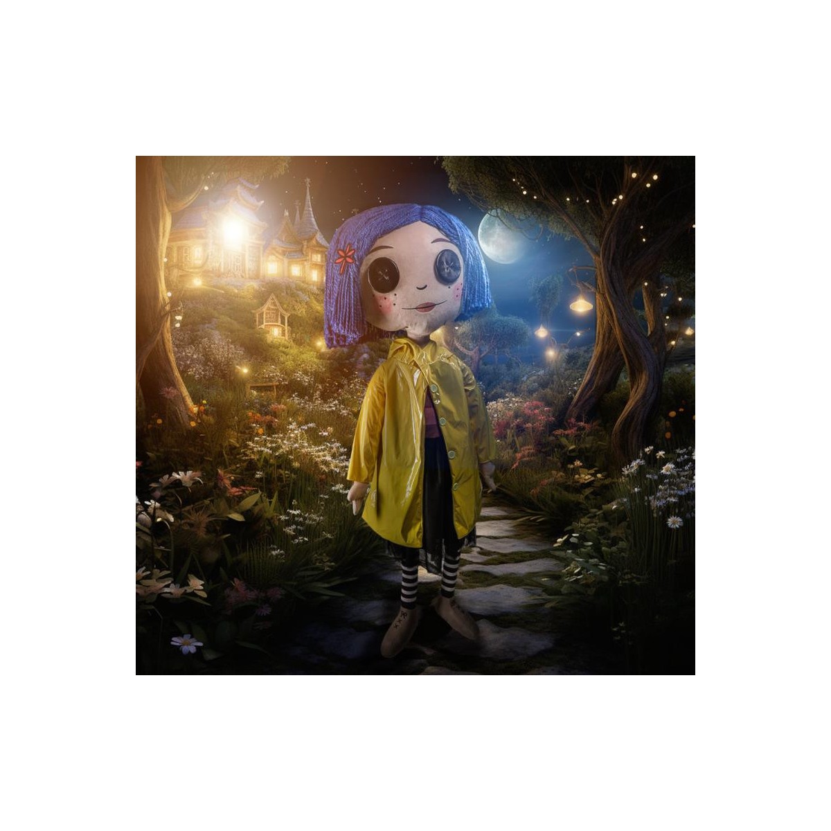 Kidrobot Coraline - Coraline con occhi a bottone - Bambola a grandezza naturale 1/1