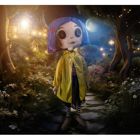 Kidrobot Coraline - Coraline con occhi a bottone - Bambola a grandezza naturale 1/1