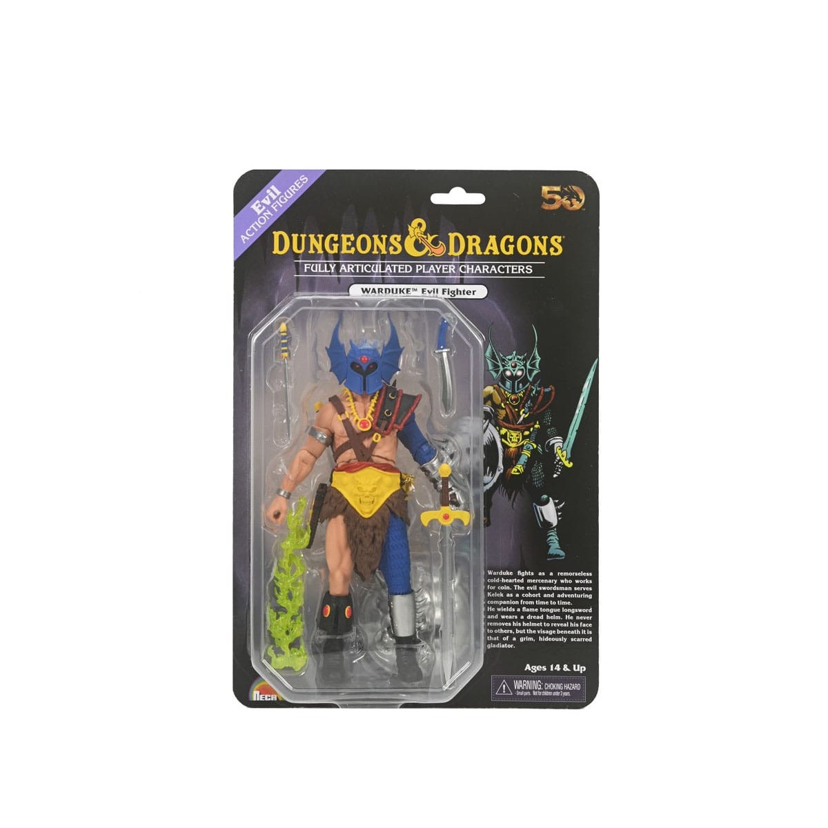 Neca - AD&D - Warduke del 50° Anniversario su scheda blister - Dungeons & Dragons