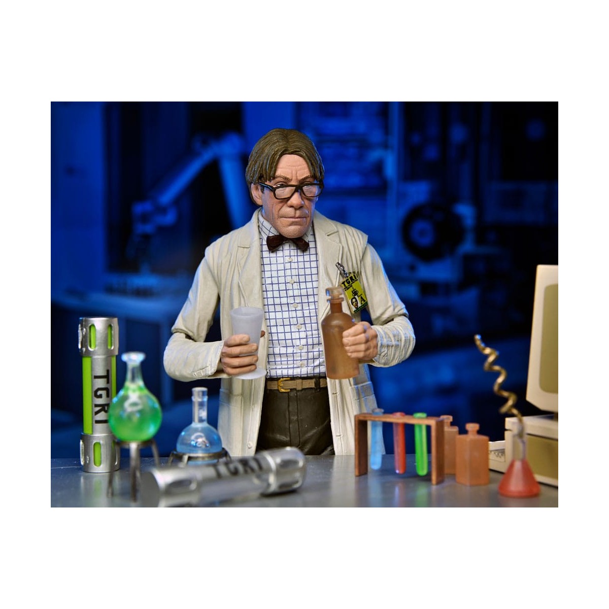 Neca - Cappotto da laboratorio Professor Perry e Tuta Hazmat Professor Perry