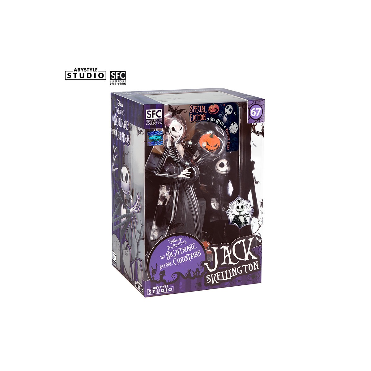 Abystyle - NIGHTMARE BEFORE XMAS - Jack faccia spaventosa sorridente - Super Figure Collection 1/10