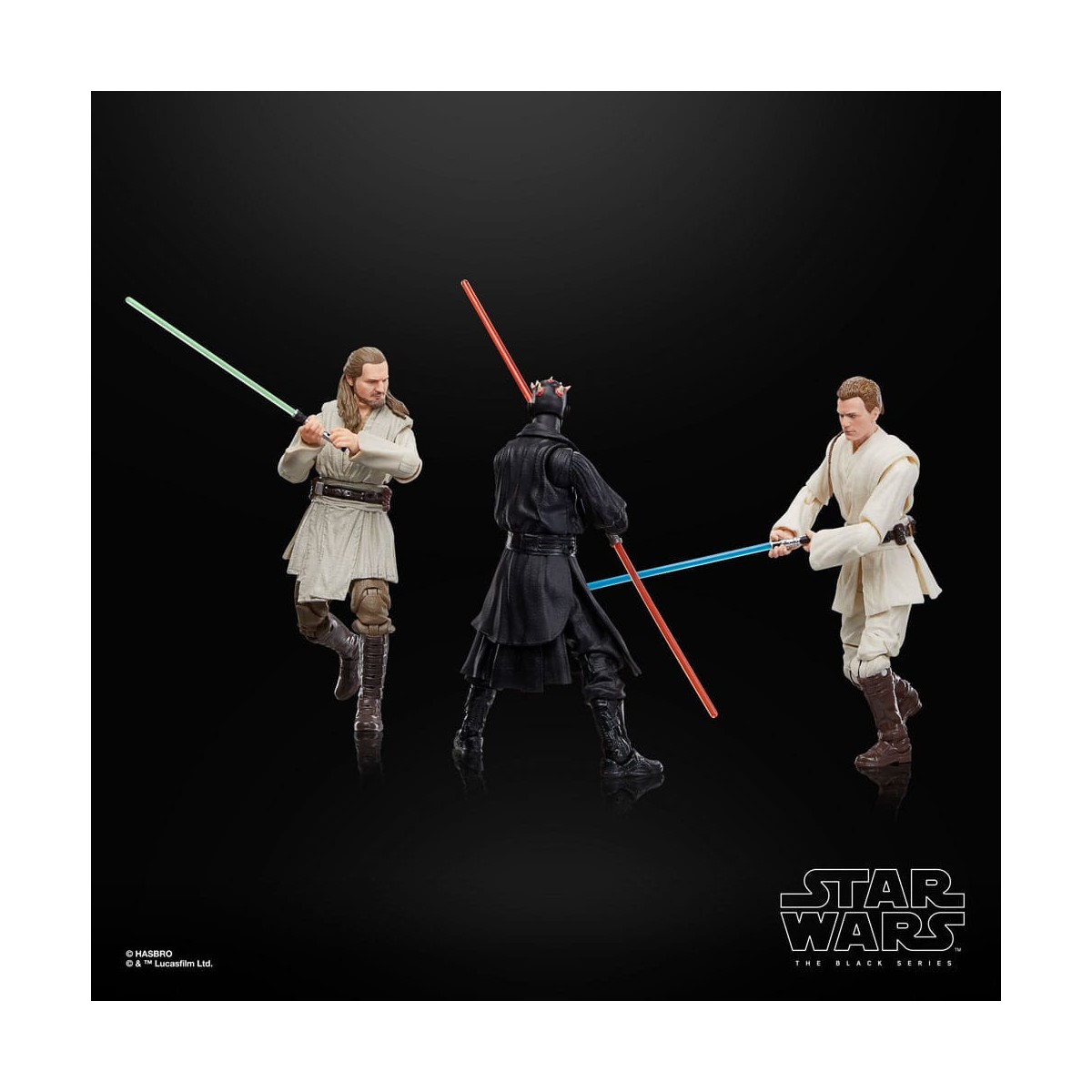 Star Wars Serie Nera - Confezione Qui-Gon Jinn, Darth Maul, Obi-Wan Kenobi Episodio I