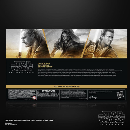 Star Wars Serie Nera - Confezione Qui-Gon Jinn, Darth Maul, Obi-Wan Kenobi Episodio I