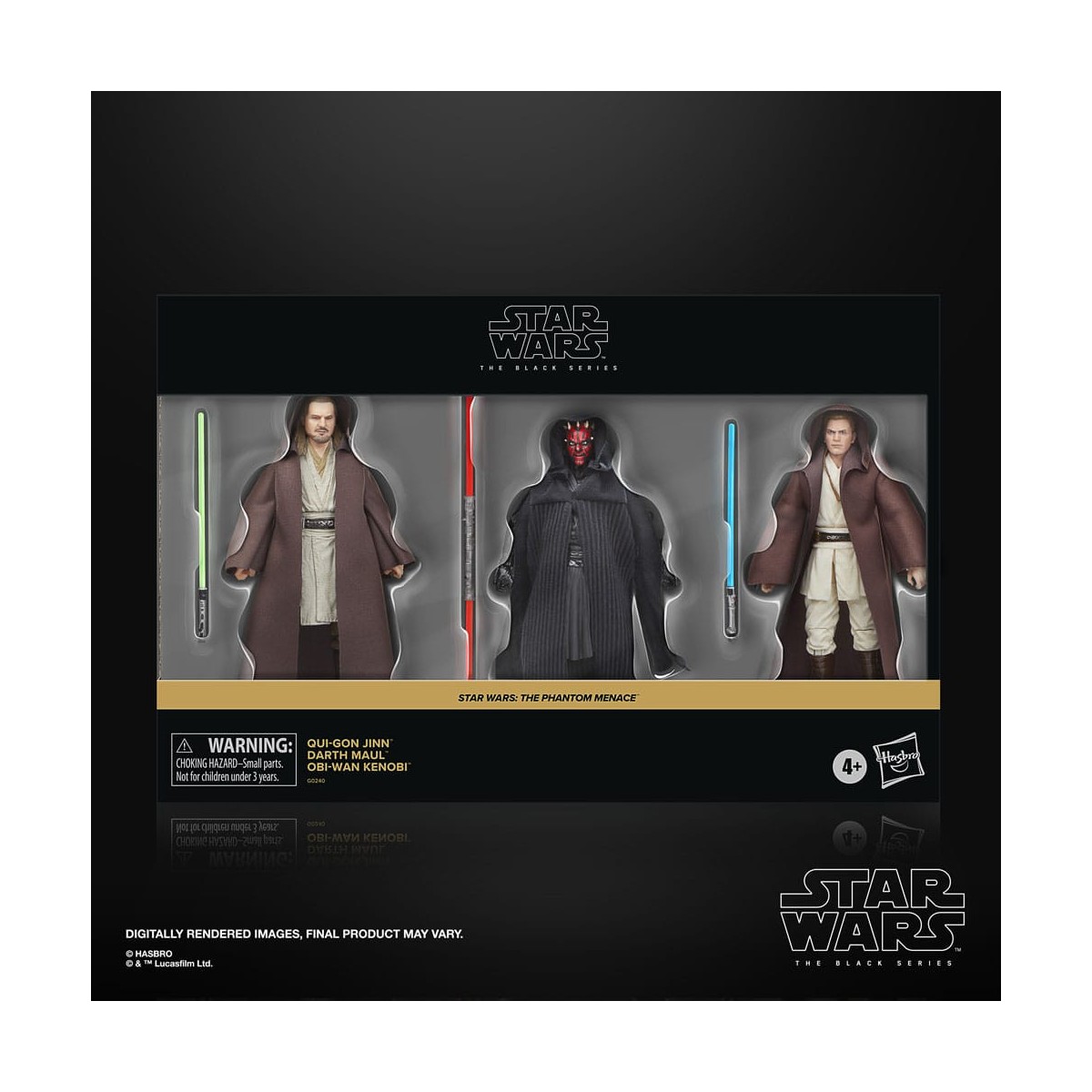Star Wars Serie Nera - Confezione Qui-Gon Jinn, Darth Maul, Obi-Wan Kenobi Episodio I