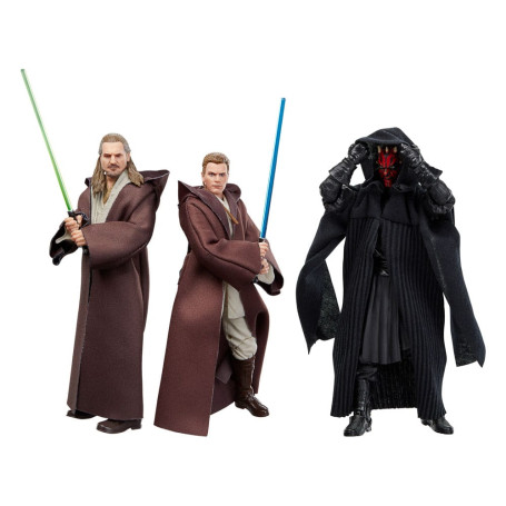 Star Wars Serie Nera - Confezione Qui-Gon Jinn, Darth Maul, Obi-Wan Kenobi Episodio I