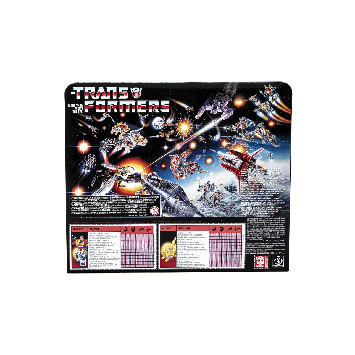Hasbro - Transformers Retro 40° anniversario G1 - Autobot Blaster e Steeljaw