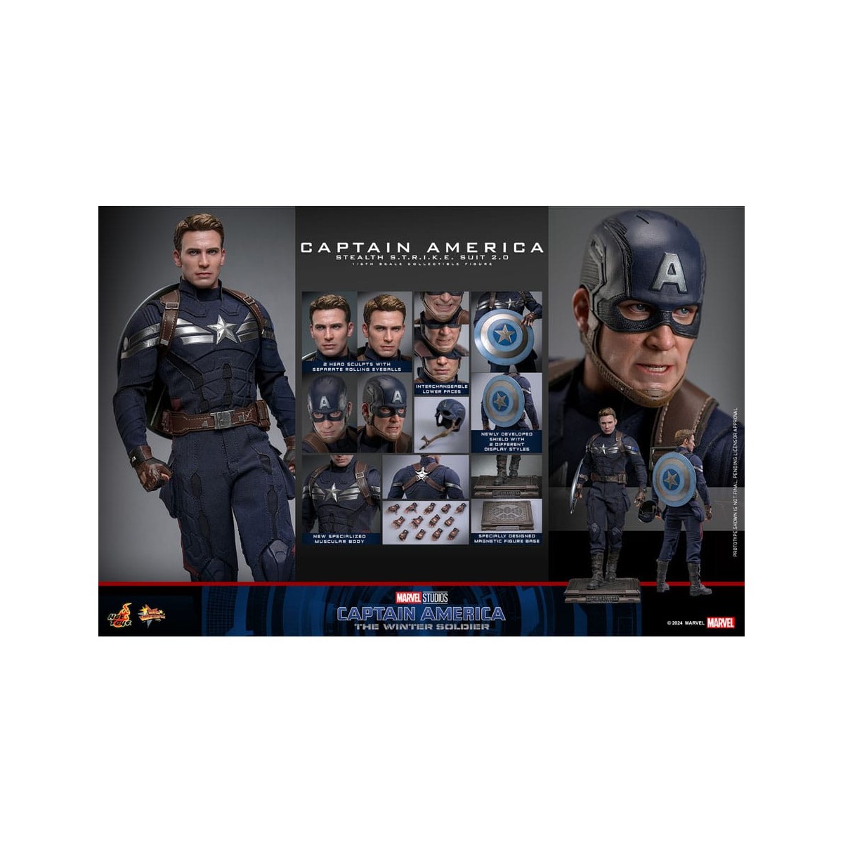 Hot Toys Captain America: The Winter Soldier - Captain America Stealth S.T.R.I.K.E. Suit MMS 1/6