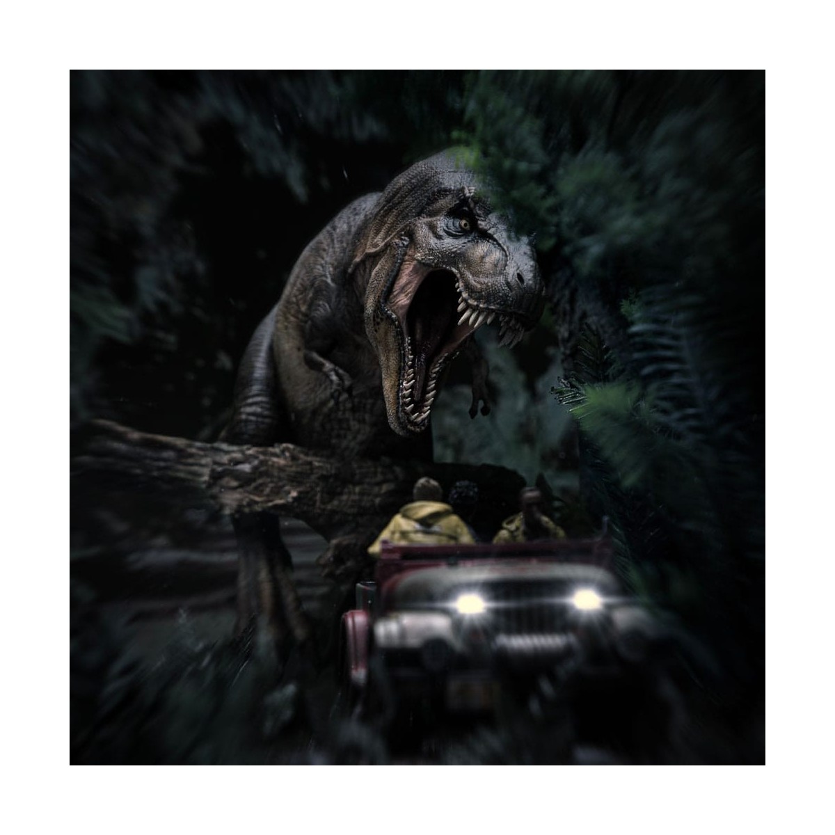 Studi di ferro - Jurassic Park Demi Art Scale La scena finale - 1/20