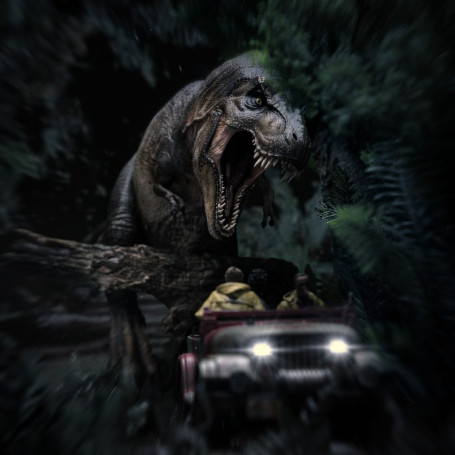 Studi di ferro - Jurassic Park Demi Art Scale La scena finale - 1/20