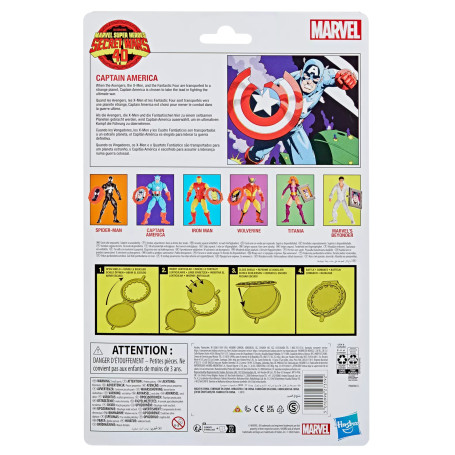 Hasbro Serie Leggende Marvel - Capitan America - Guerre Segrete