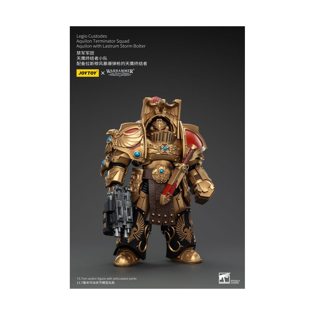 JoyToy Space Marines - Legio Custodes Aquilon Squadra Terminator - Aquilon con Lastrum Storm