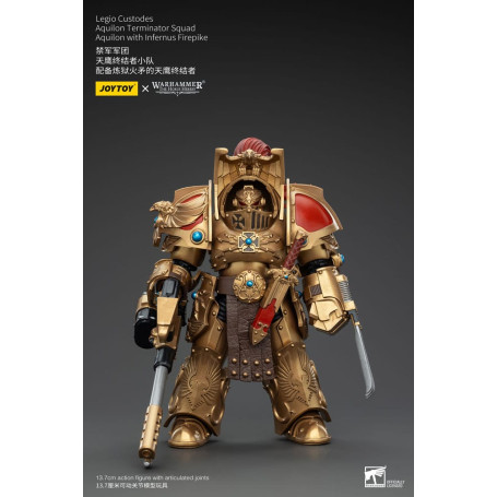 JoyToy Space Marines - Legio Custodes Aquilon Squadra Terminator - Aquilon con Infernus Firepike