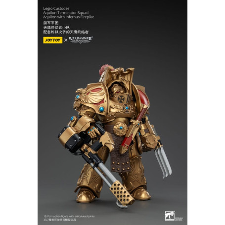 JoyToy Space Marines - Legio Custodes Aquilon Squadra Terminator - Aquilon con Infernus Firepike