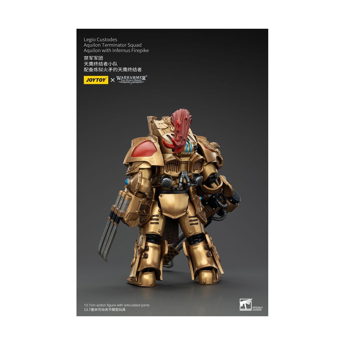 JoyToy Space Marines - Legio Custodes Aquilon Squadra Terminator - Aquilon con Infernus Firepike