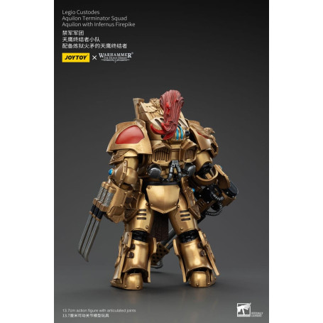 JoyToy Space Marines - Legio Custodes Aquilon Squadra Terminator - Aquilon con Infernus Firepike