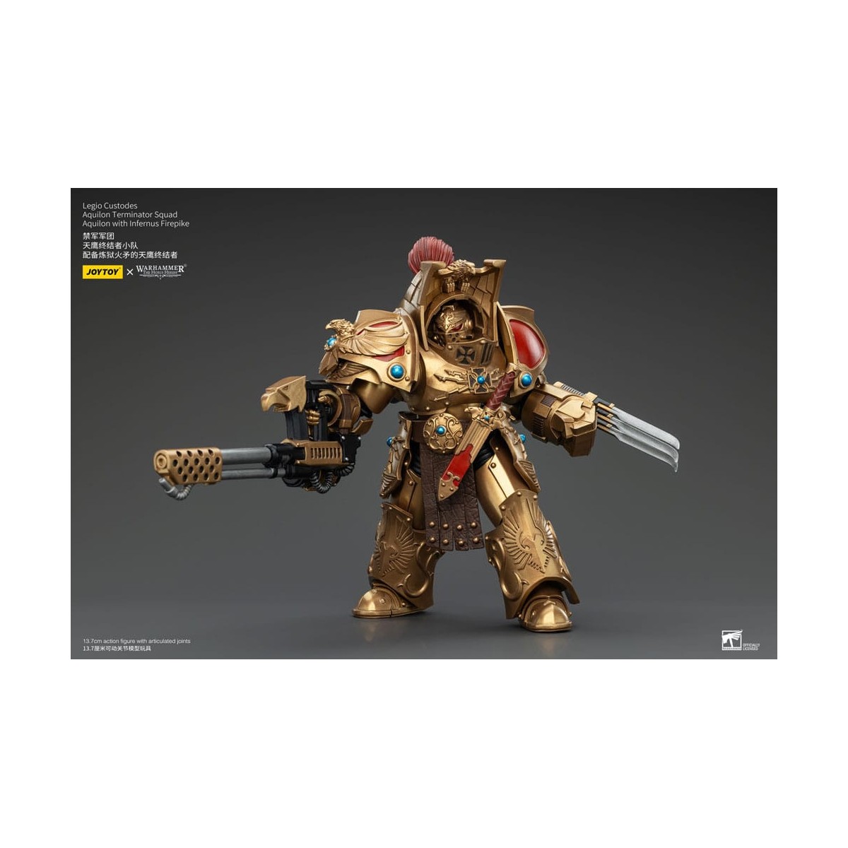 JoyToy Space Marines - Legio Custodes Aquilon Squadra Terminator - Aquilon con Infernus Firepike