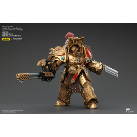 JoyToy Space Marines - Legio Custodes Aquilon Squadra Terminator - Aquilon con Infernus Firepike