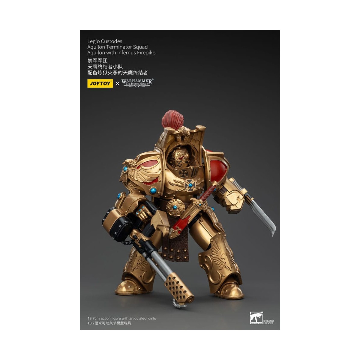 JoyToy Space Marines - Legio Custodes Aquilon Squadra Terminator - Aquilon con Infernus Firepike