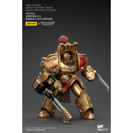 JoyToy Space Marines - Legio Custodes Aquilon Squadra Terminator - Aquilon con Infernus Firepike