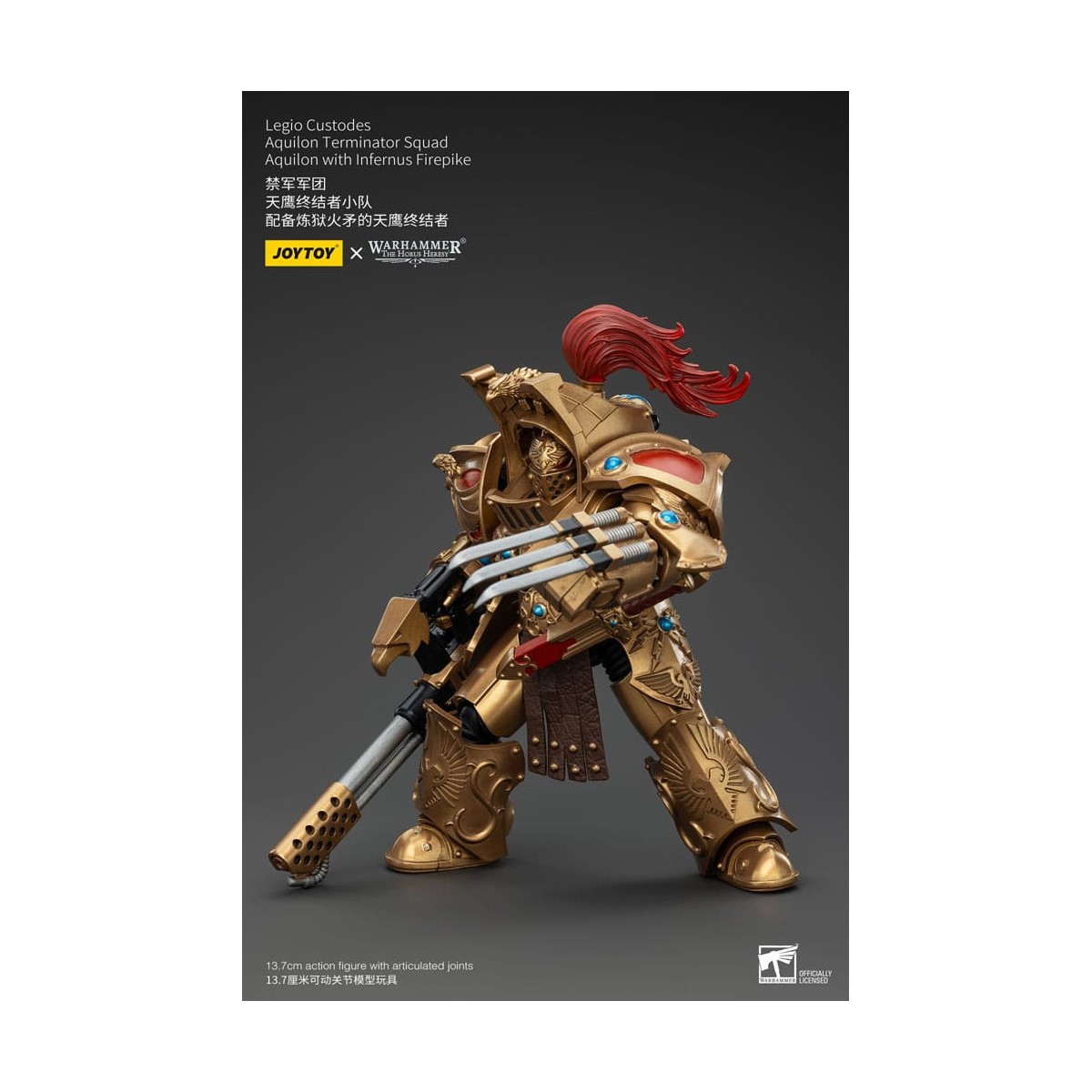JoyToy Space Marines - Legio Custodes Aquilon Squadra Terminator - Aquilon con Infernus Firepike