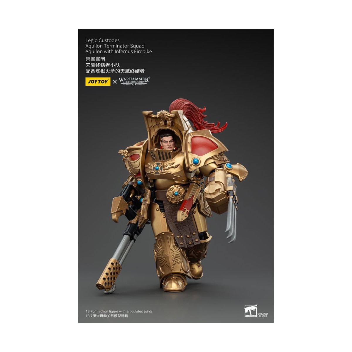 JoyToy Space Marines - Legio Custodes Aquilon Squadra Terminator - Aquilon con Infernus Firepike
