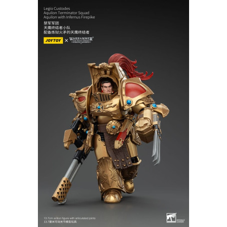 JoyToy Space Marines - Legio Custodes Aquilon Squadra Terminator - Aquilon con Infernus Firepike