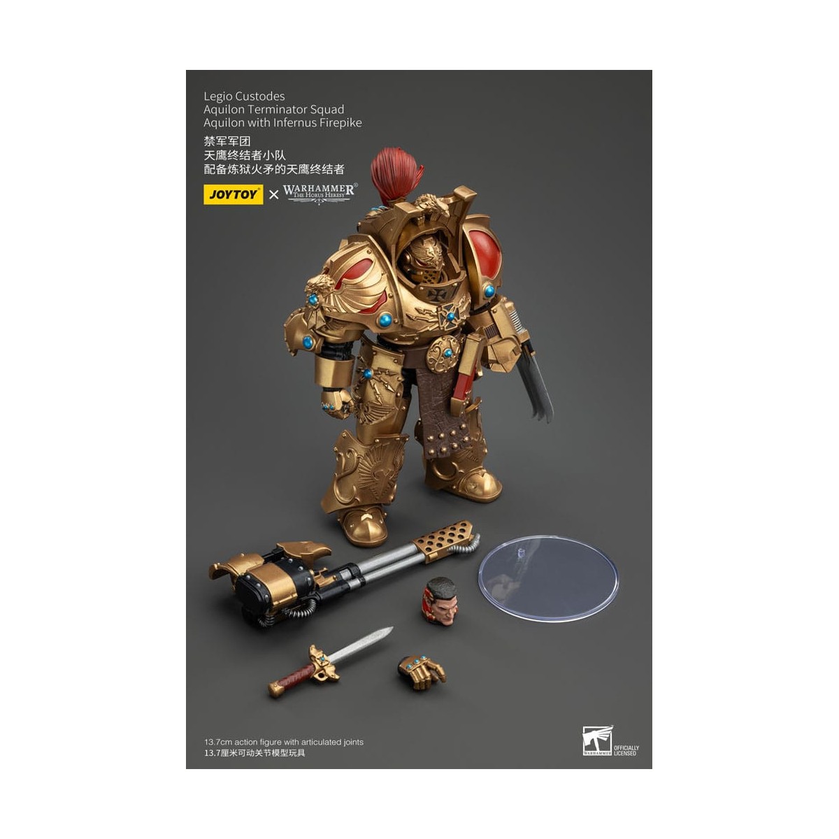JoyToy Space Marines - Legio Custodes Aquilon Squadra Terminator - Aquilon con Infernus Firepike
