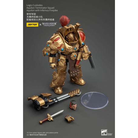JoyToy Space Marines - Legio Custodes Aquilon Squadra Terminator - Aquilon con Infernus Firepike
