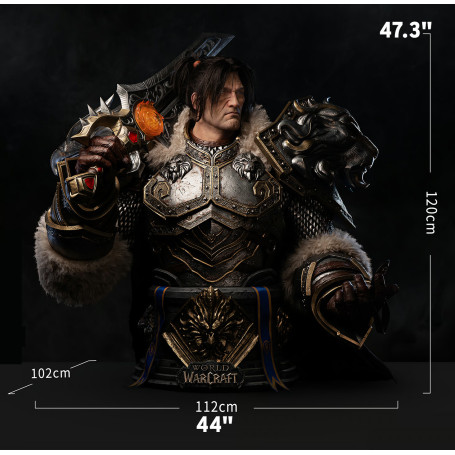 INFINITY STUDIO x BLIZZARD - Varian Wrynn - Busto 1/1 Mondo di Warcraft
