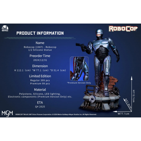 Infinity Studio - Statua di Robocop in scala 1/2 Versione Premium