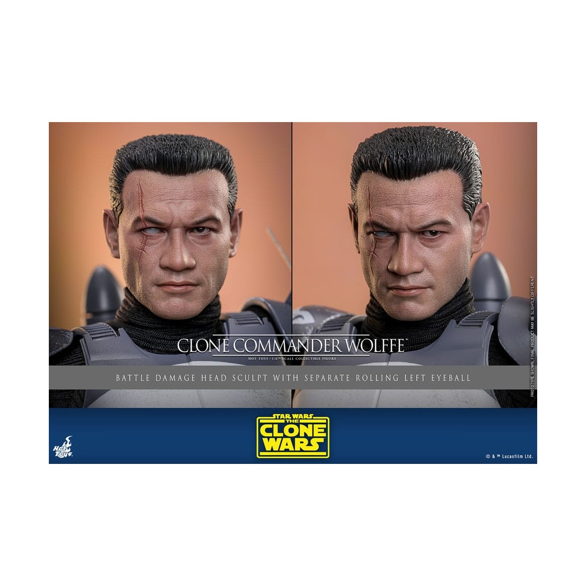 Hot Toys Star Wars - Comandante clone Wolffe - The Clone Wars 1/6