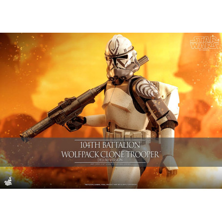 Hot Toys Star Wars - 104° Battaglione Wolfpack Clone Trooper Versione Deluxe - The Clone Wars 1/6
