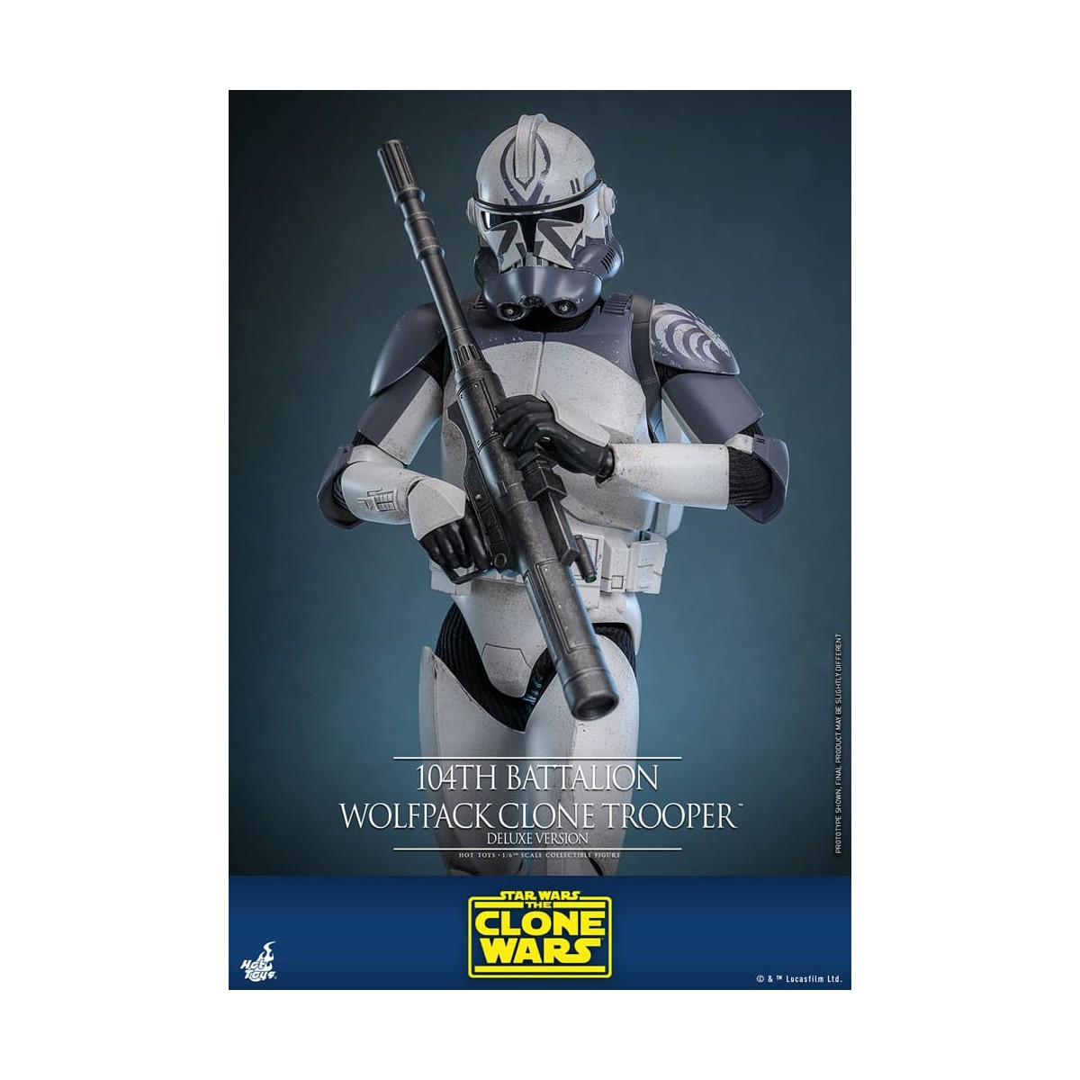 Hot Toys Star Wars - 104° Battaglione Wolfpack Clone Trooper Versione Deluxe - The Clone Wars 1/6