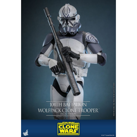 Hot Toys Star Wars - 104° Battaglione Wolfpack Clone Trooper Versione Deluxe - The Clone Wars 1/6