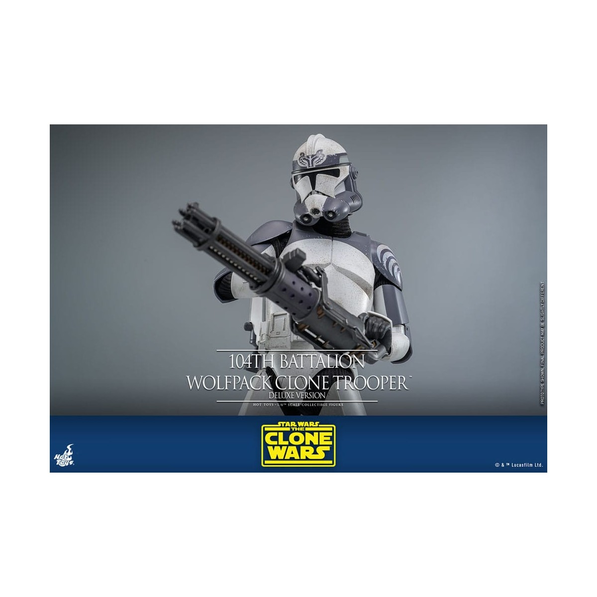 Hot Toys Star Wars - 104° Battaglione Wolfpack Clone Trooper Versione Deluxe - The Clone Wars 1/6