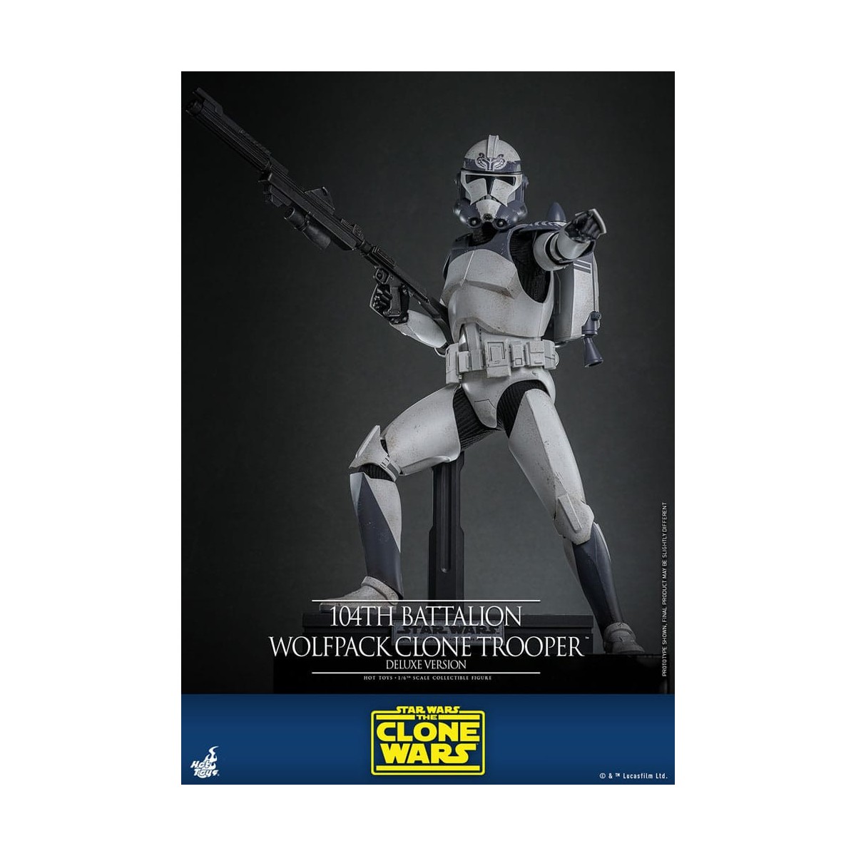 Hot Toys Star Wars - 104° Battaglione Wolfpack Clone Trooper Versione Deluxe - The Clone Wars 1/6