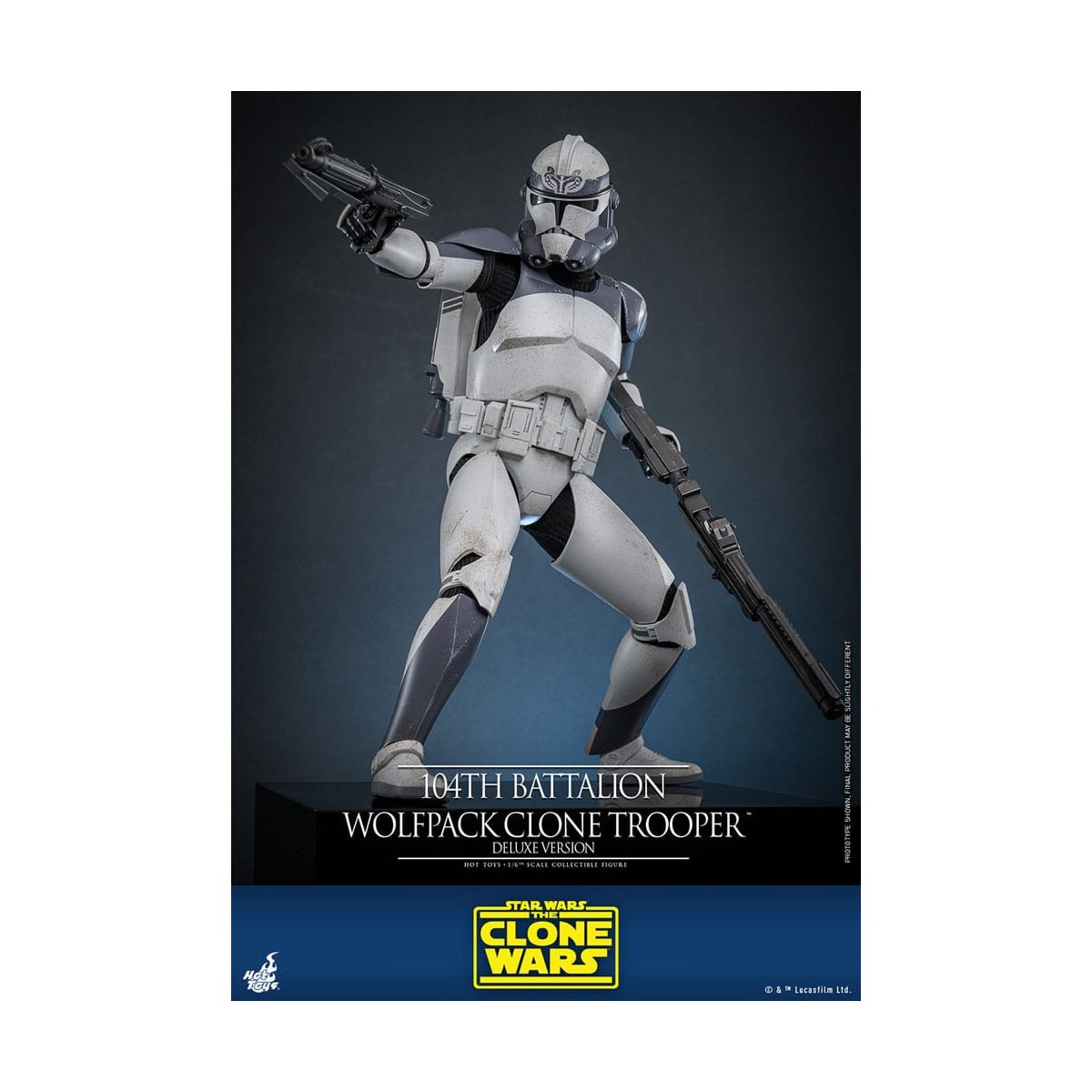 Hot Toys Star Wars - 104° Battaglione Wolfpack Clone Trooper Versione Deluxe - The Clone Wars 1/6