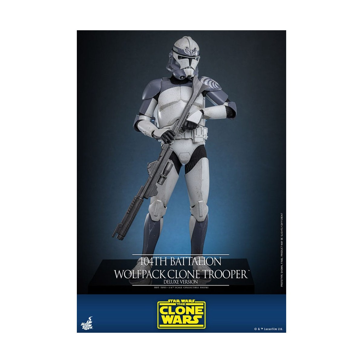 Hot Toys Star Wars - 104° Battaglione Wolfpack Clone Trooper Versione Deluxe - The Clone Wars 1/6