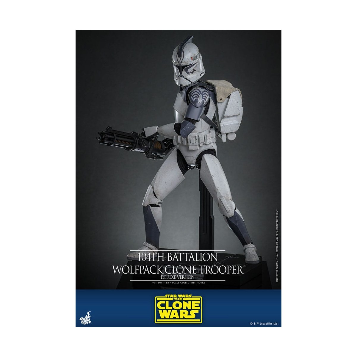 Hot Toys Star Wars - 104° Battaglione Wolfpack Clone Trooper Versione Deluxe - The Clone Wars 1/6