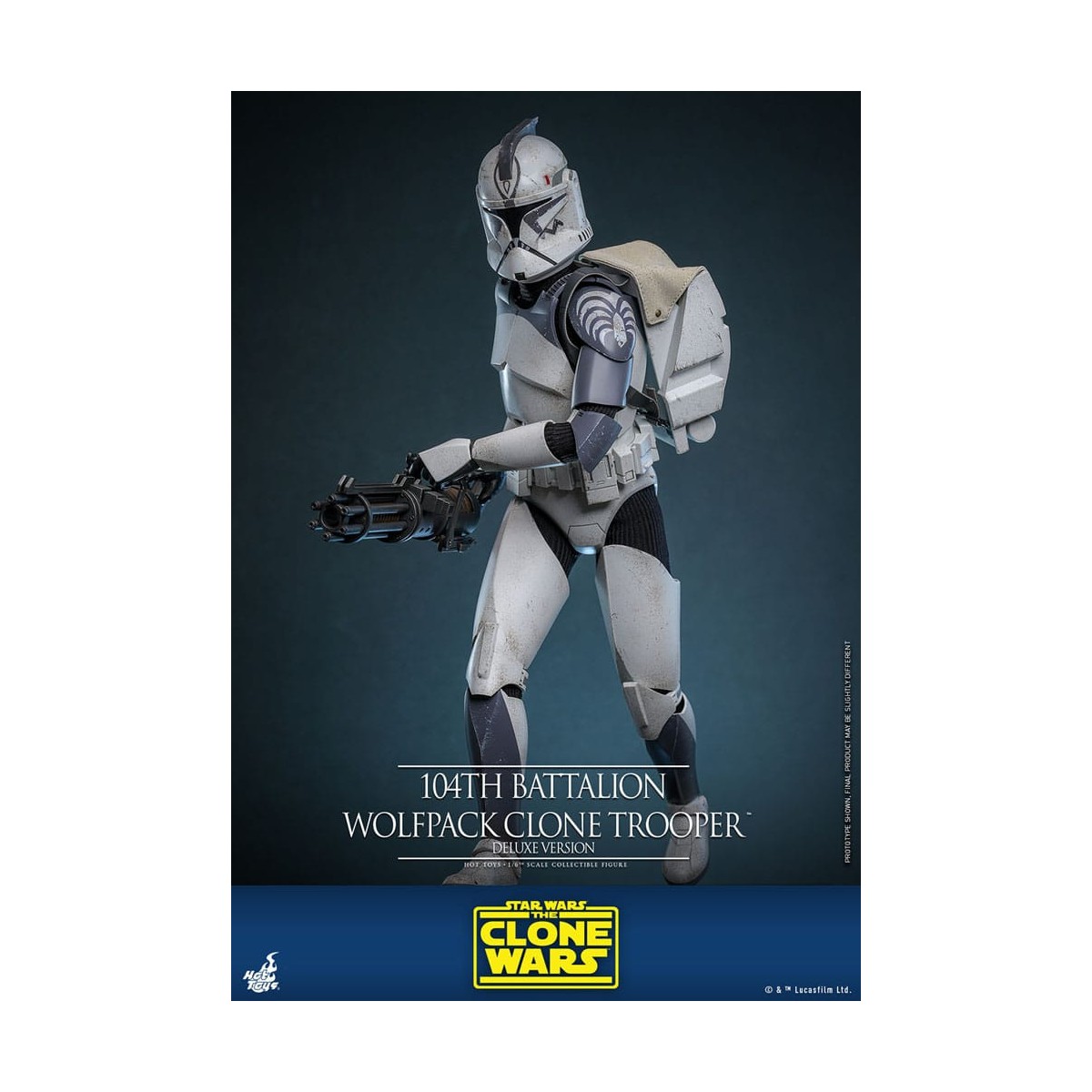 Hot Toys Star Wars - 104° Battaglione Wolfpack Clone Trooper Versione Deluxe - The Clone Wars 1/6