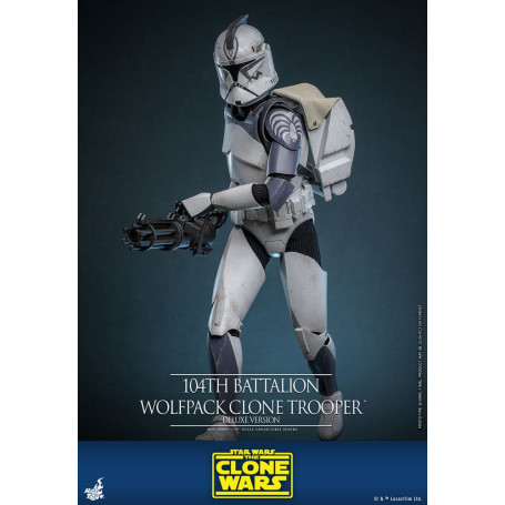 Hot Toys Star Wars - 104° Battaglione Wolfpack Clone Trooper Versione Deluxe - The Clone Wars 1/6