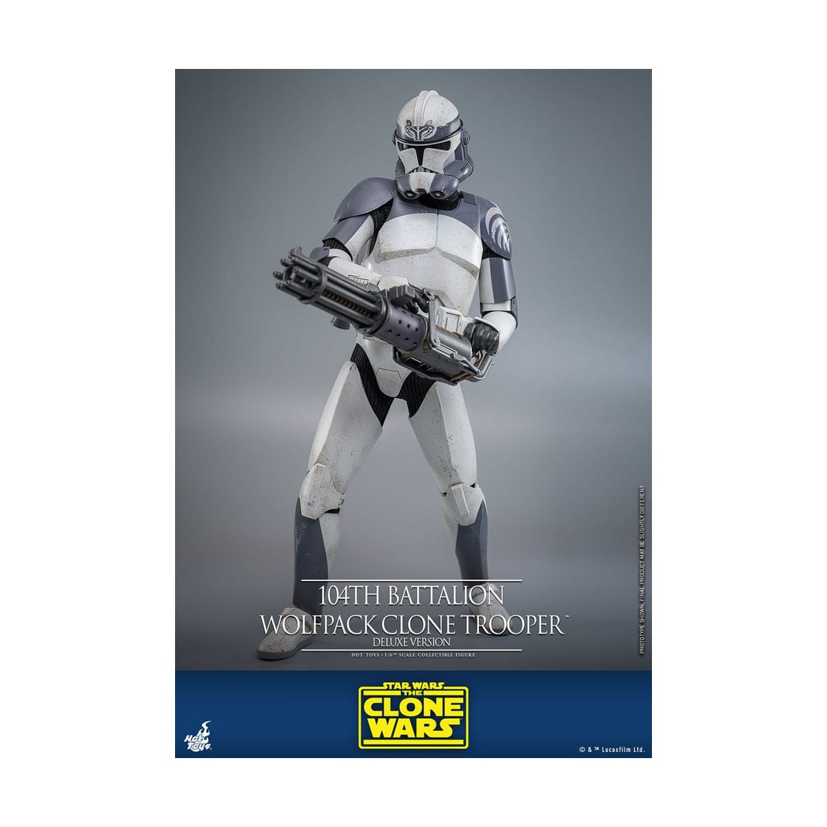 Hot Toys Star Wars - 104° Battaglione Wolfpack Clone Trooper Versione Deluxe - The Clone Wars 1/6