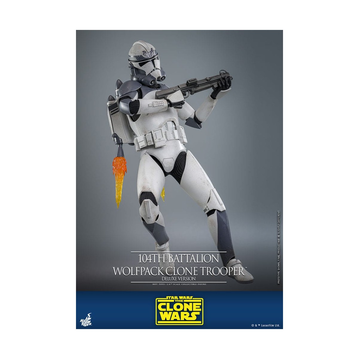 Hot Toys Star Wars - 104° Battaglione Wolfpack Clone Trooper Versione Deluxe - The Clone Wars 1/6