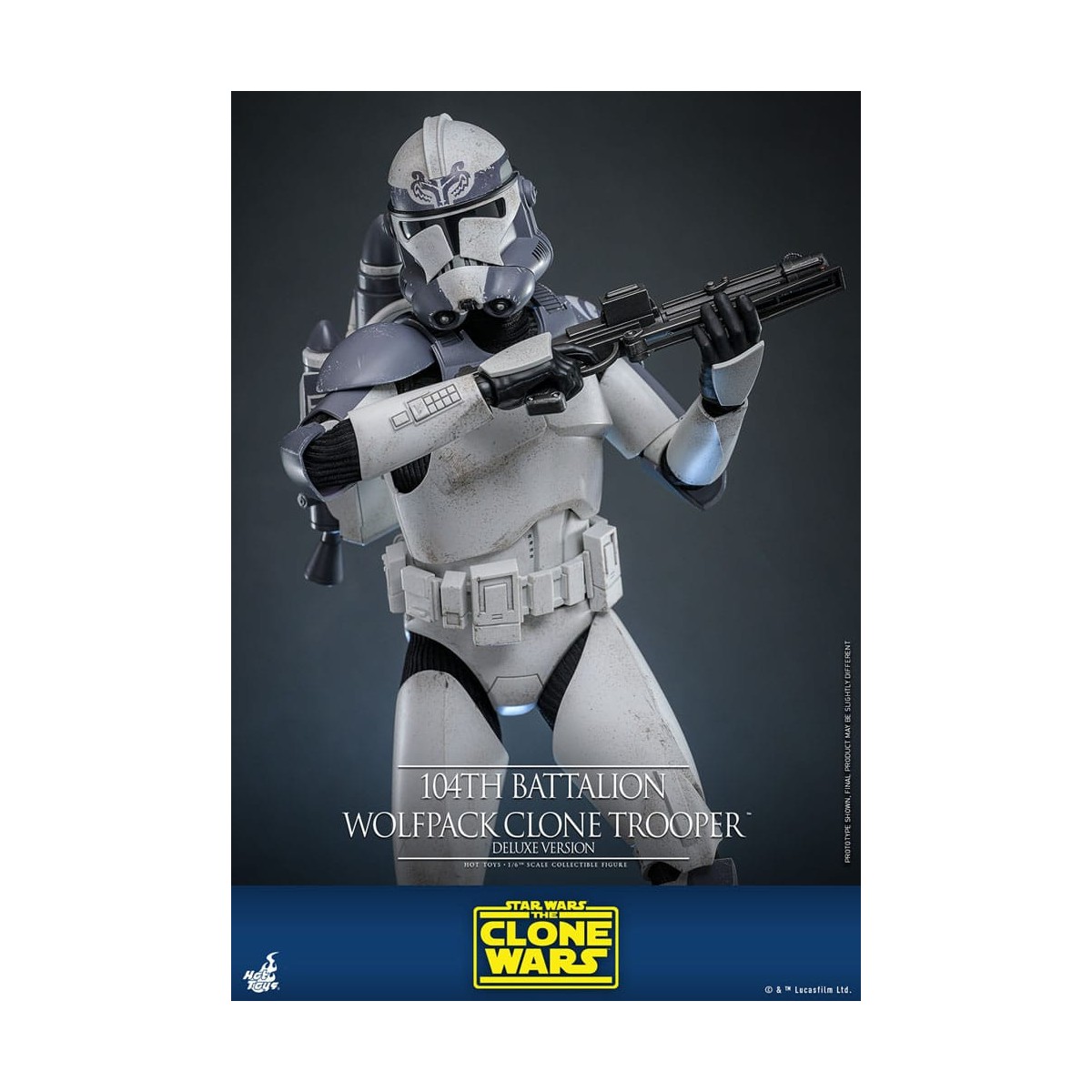 Hot Toys Star Wars - 104° Battaglione Wolfpack Clone Trooper Versione Deluxe - The Clone Wars 1/6